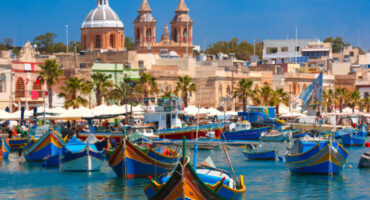 Traditional,Eyed,Colorful,Boats,Luzzu,In,The,Harbor,Of,Mediterranean